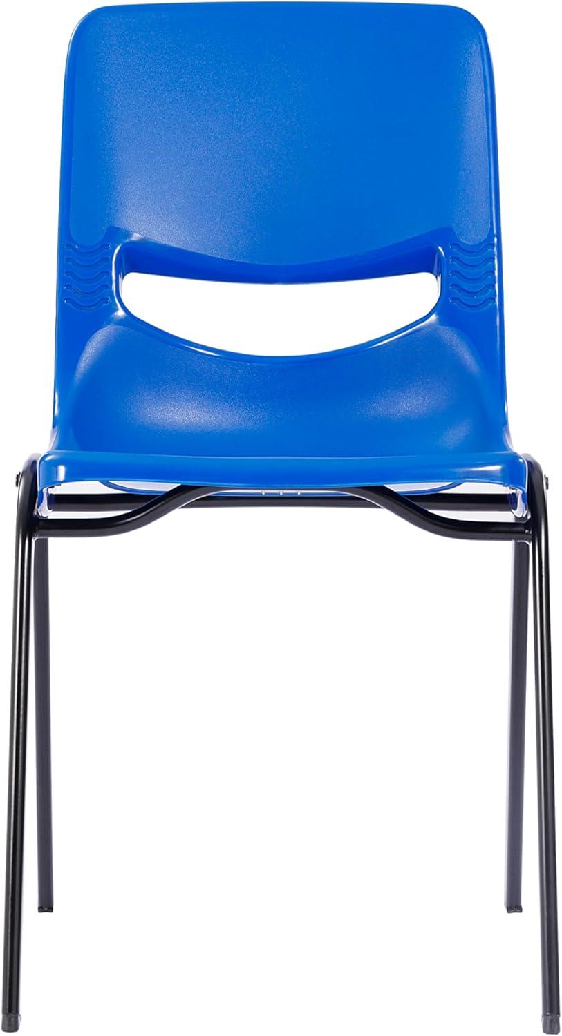 image:imageFlash Furniture Hercules Flex Comfort Classroom Stack Chair HeavyDuty Construction Ergonomic Flex Back PowderCoated Steel Frame Fixed Floor Glides BlackNavy