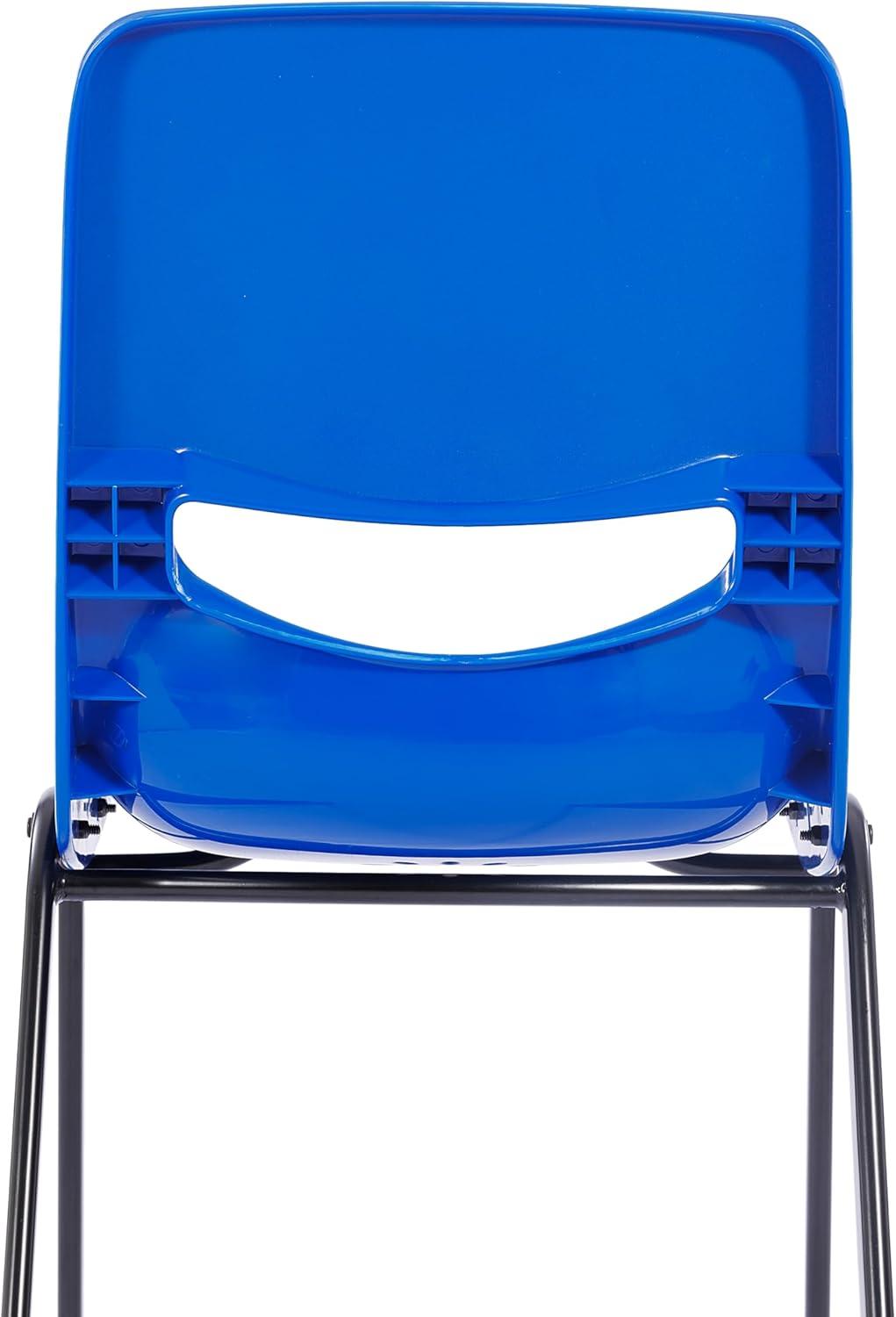 image:imageFlash Furniture Hercules Flex Comfort Classroom Stack Chair HeavyDuty Construction Ergonomic Flex Back PowderCoated Steel Frame Fixed Floor Glides BlackNavy