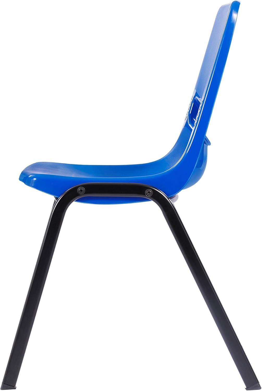 image:imageFlash Furniture Hercules Flex Comfort Classroom Stack Chair HeavyDuty Construction Ergonomic Flex Back PowderCoated Steel Frame Fixed Floor Glides BlackNavy