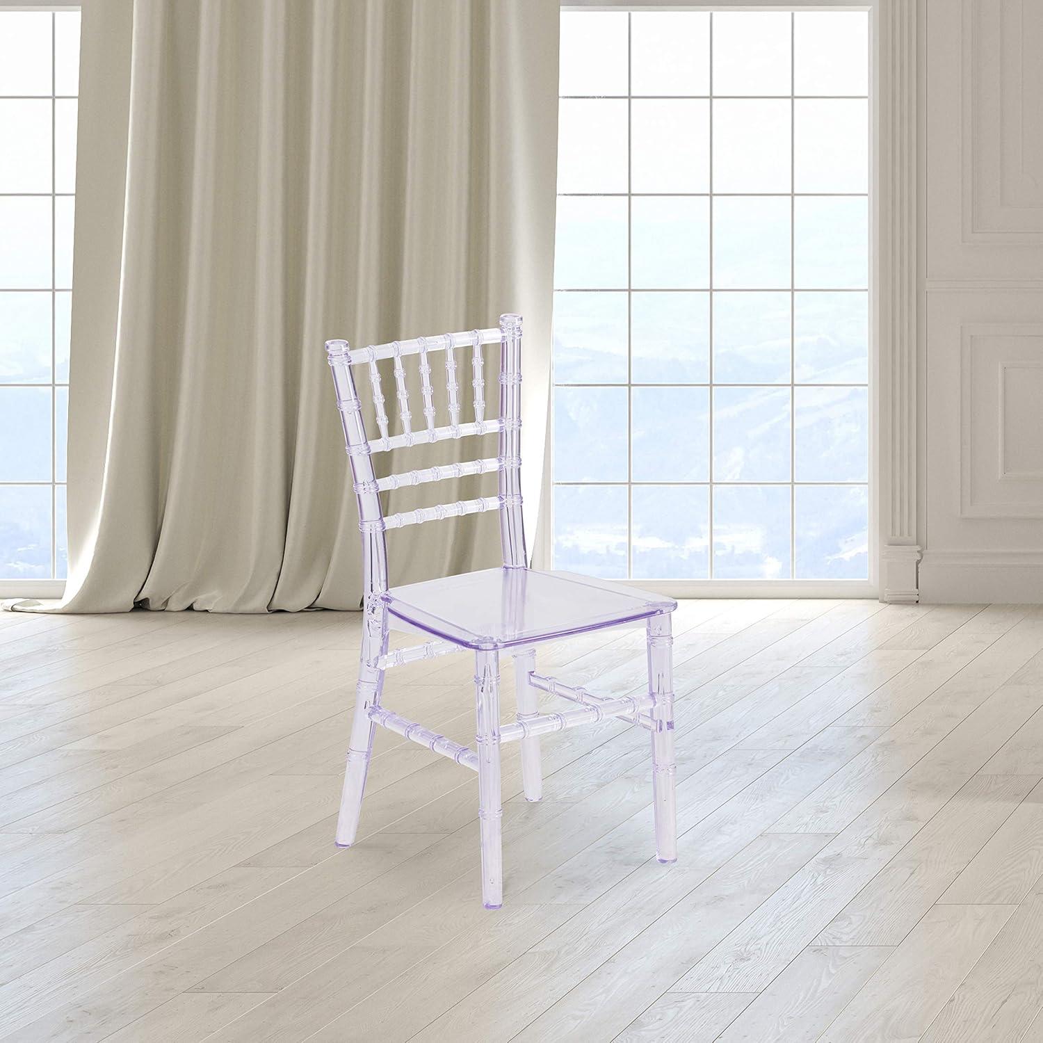 image:imageFlash Furniture Hercules Series Childrens Resin Event Chair CommercialResidential All Occasion Chair 330 lb Static Weight Capacity GoldClear