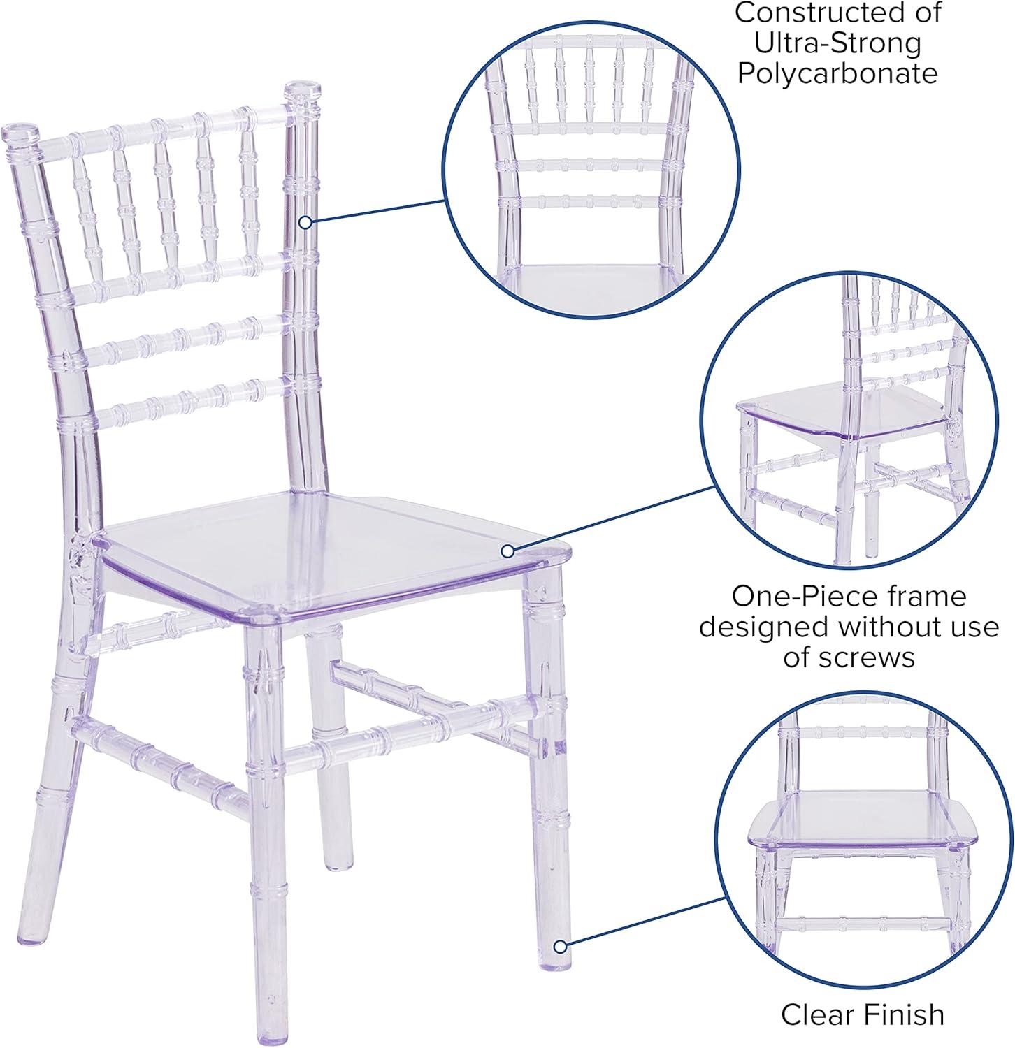 image:imageFlash Furniture Hercules Series Childrens Resin Event Chair CommercialResidential All Occasion Chair 330 lb Static Weight Capacity GoldClear