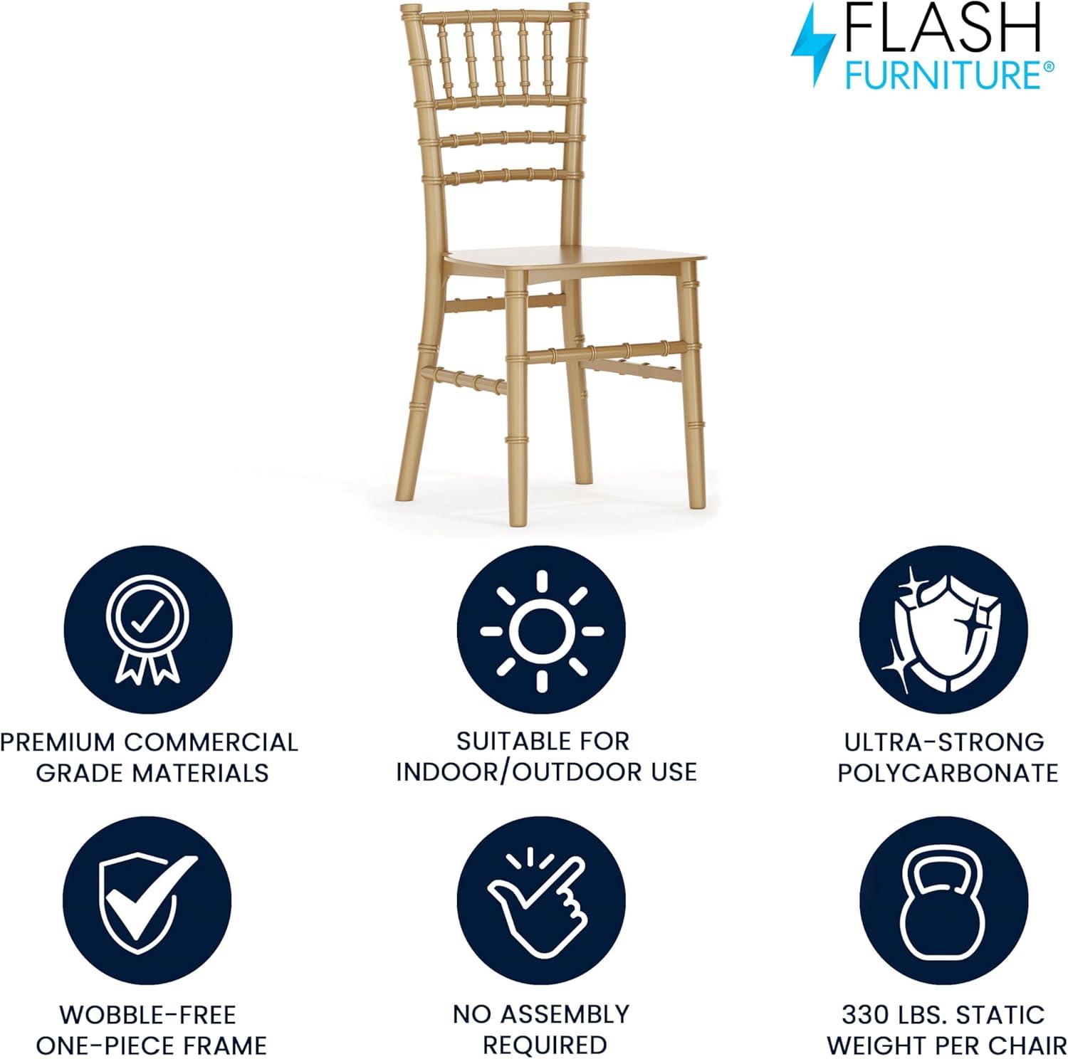 image:imageFlash Furniture Hercules Series Childrens Resin Event Chair CommercialResidential All Occasion Chair 330 lb Static Weight Capacity GoldGold
