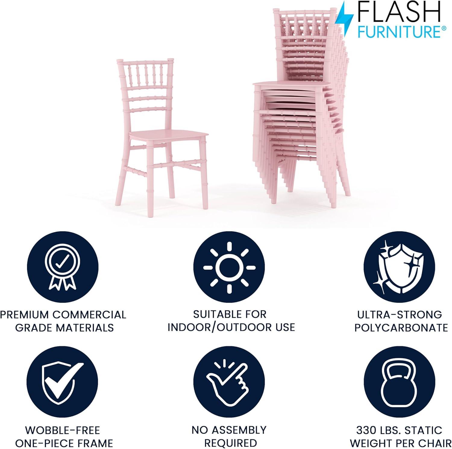 image:imageFlash Furniture Hercules Series Childrens Resin Event Chair CommercialResidential All Occasion Chair 330 lb Static Weight Capacity GoldPink