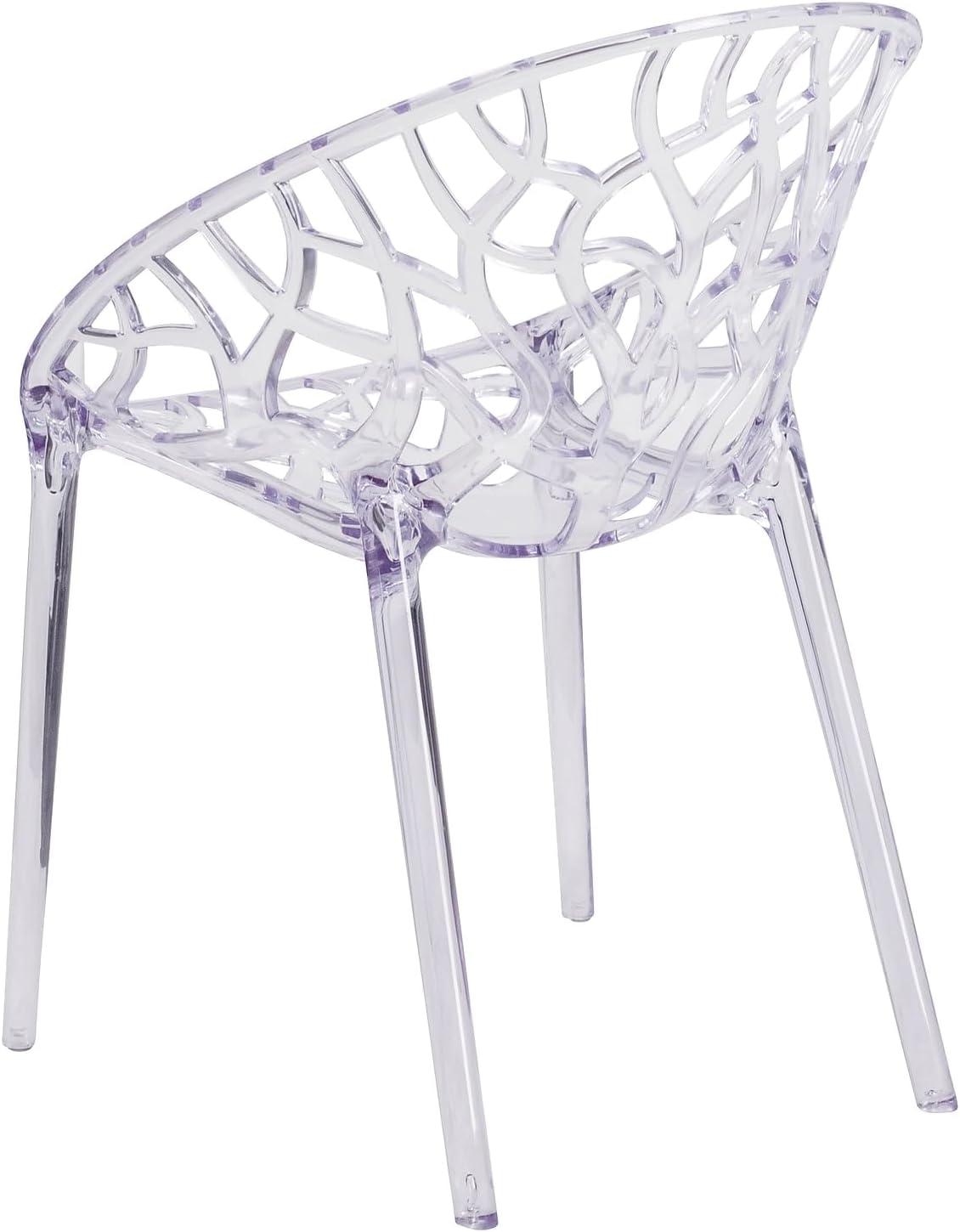 image:imageFlash Furniture Jonah 4 Pack Specter Series Transparent Stacking Side ChairSet of 4