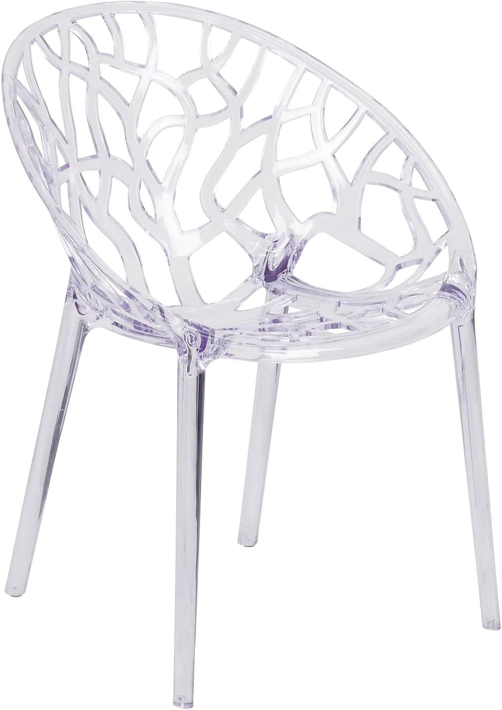 image:imageFlash Furniture Jonah 4 Pack Specter Series Transparent Stacking Side ChairSet of 4