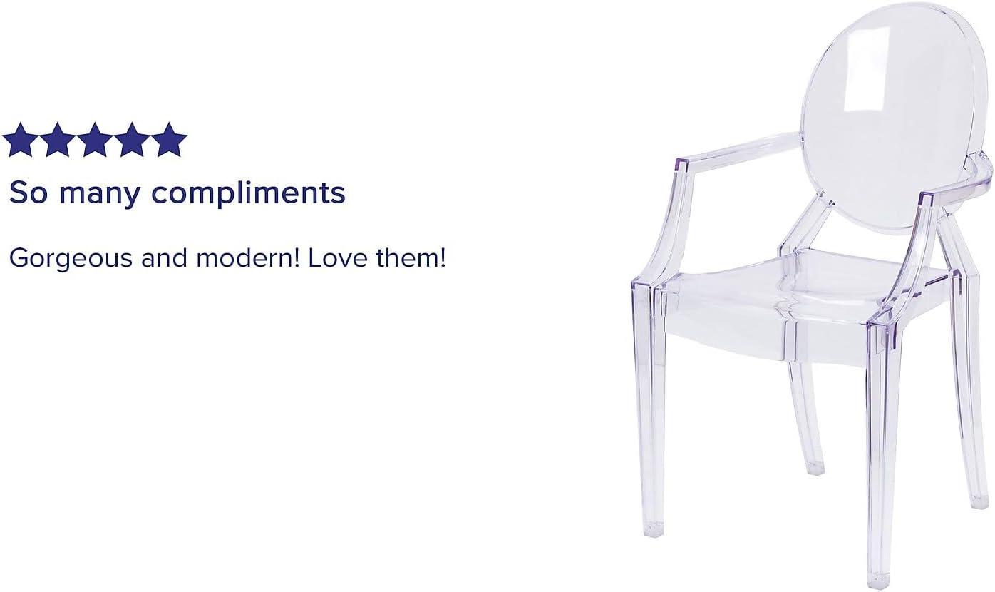 image:imageFlash Furniture Jonah 4 Pack Specter Series Transparent Stacking Side ChairSet of 4