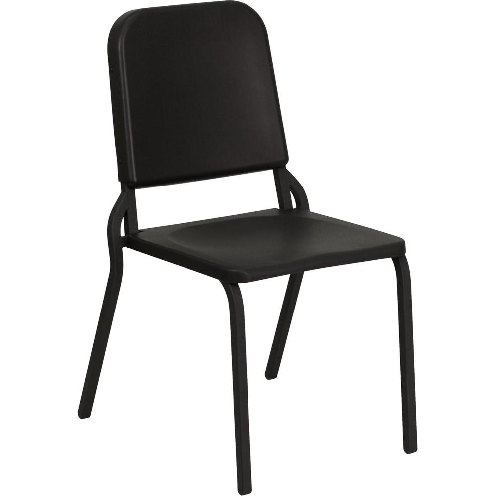 image:imageFlash Furniture 5 Pack HERCULES Series Black High Density Stackable Melody BandMusic Chair1 Pack