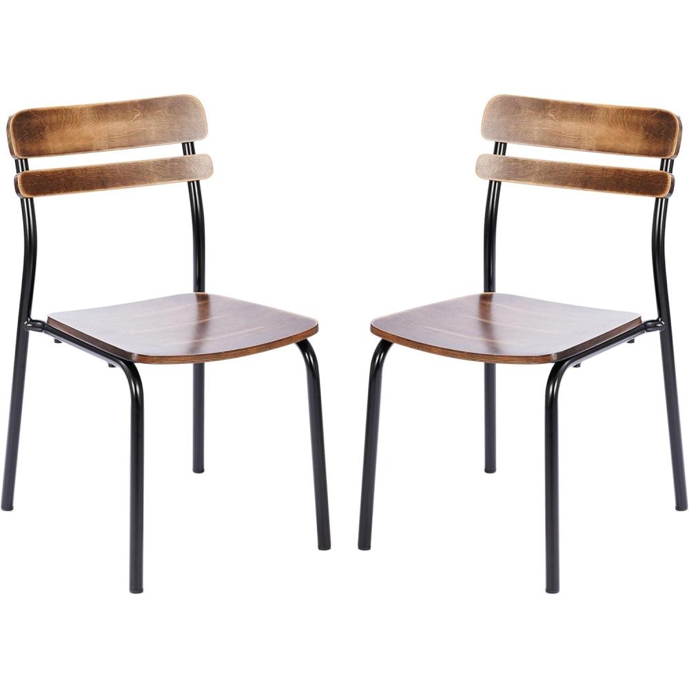 image:imageFlash Furniture Cyprus Commercial Grade Wood Dining Chair Metal Frame Solid Wood Seat and Back Floor Glides Set of 2 WhiteAntique WhiteAntique Copper