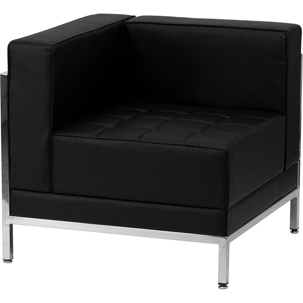 image:imageFlash Furniture HERCULES Imagination Series Contemporary Black LeatherSoft Left Corner Chair with Encasing Frame