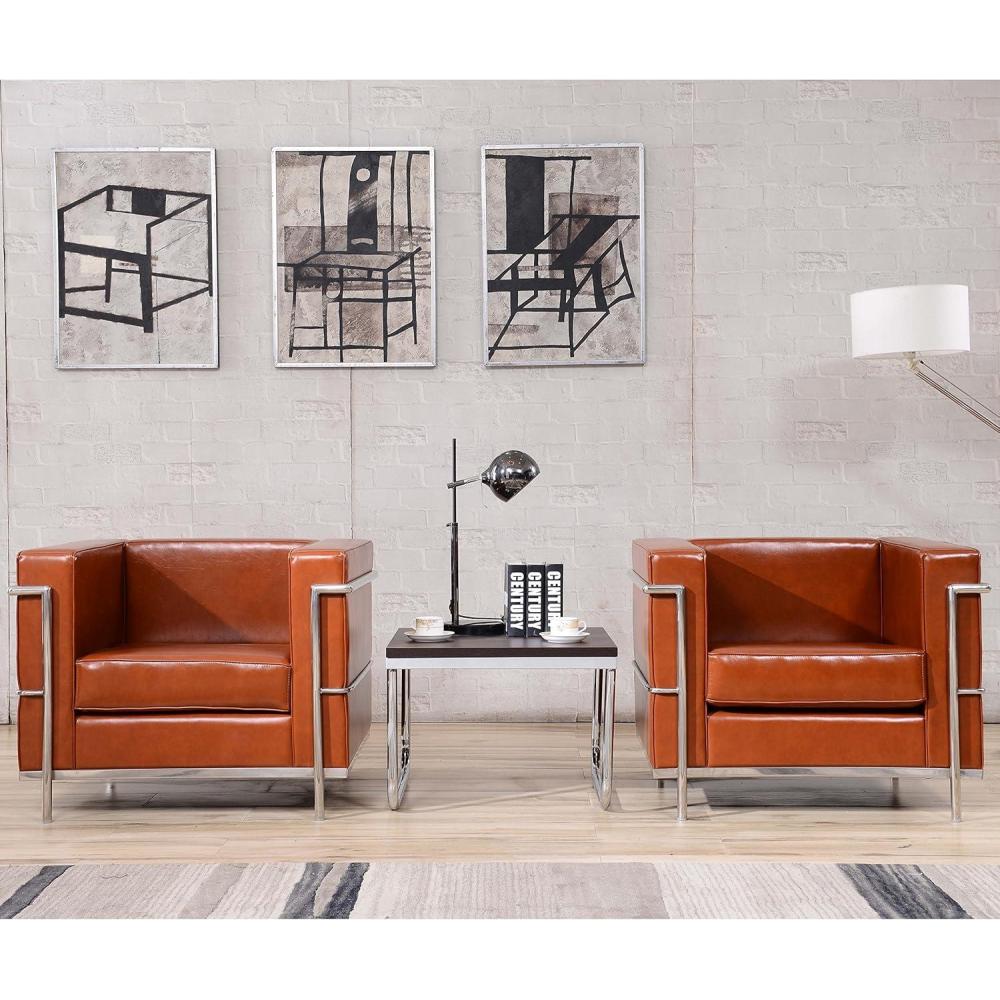 image:imageFlash Furniture HERCULES Regal Series Contemporary Cognac LeatherSoft Chair with Encasing Frame
