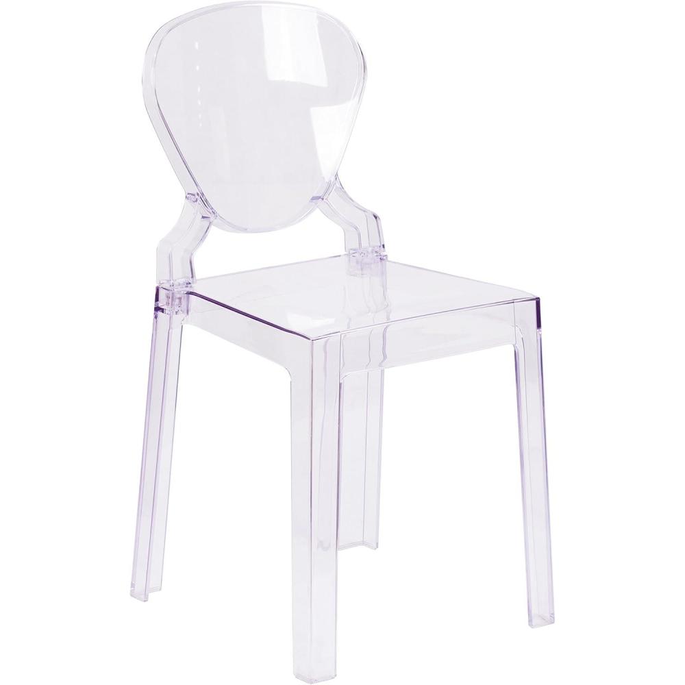 image:imageFlash Furniture Theo Ghost Chair with Tear Back in Transparent CrystalSet of 1