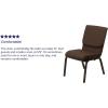 Flash Furniture 4 Pack HERCULES Series 18.5”W Stacking Church Chair in Black Fabric – Silver Vein Frame(Brown Fabric/Gold Vein Frame)