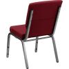 Flash Furniture 4 Pack HERCULES Series 18.5”W Stacking Church Chair in Black Fabric – Silver Vein Frame(Burgundy Fabric/Silver Vein Frame)