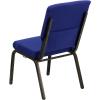 Flash Furniture 4 Pack HERCULES Series 18.5”W Stacking Church Chair in Black Fabric – Silver Vein Frame(Navy Blue Fabric/Gold Vein Frame)