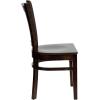 Flash Furniture 4 Pack HERCULES Series Vertical Slat Back Walnut Wood Restaurant Chair