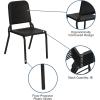 Flash Furniture 5 Pack HERCULES Series Black High Density Stackable Melody Band/Music Chair(1 Pack)