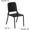 Flash Furniture 5 Pack HERCULES Series Black High Density Stackable Melody Band/Music Chair(Set of 5)