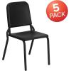 Flash Furniture 5 Pack HERCULES Series Black High Density Stackable Melody Band/Music Chair(Set of 5)