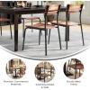 Flash Furniture Cyprus Commercial Grade Wood Dining Chair, Metal Frame, Solid Wood Seat and Back, Floor Glides, Set of 2, White/Antique White(Antique Copper)