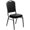 Flash Furniture DC01SVBKVY Vinyl Banquet Chair, Black, 10/Pack (FD-C01-SILVERVEIN-BK-VY-GG)