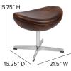 Flash Furniture Egg Series White LeatherSoft Side Reception Chair(Bomber Jacket Leathersoft)