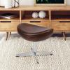 Flash Furniture Egg Series White LeatherSoft Side Reception Chair(Bomber Jacket Leathersoft)