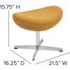 Flash Furniture Egg Series White LeatherSoft Side Reception Chair(Citron Fabric)