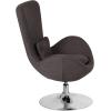 Flash Furniture Egg Series White LeatherSoft Side Reception Chair(Dark Gray Fabric)