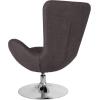 Flash Furniture Egg Series White LeatherSoft Side Reception Chair(Dark Gray Fabric)