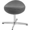 Flash Furniture Egg Series White LeatherSoft Side Reception Chair(Gray Fabric)