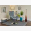 Flash Furniture Egg Series White LeatherSoft Side Reception Chair(Gray Leathersoft)