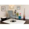 Flash Furniture Egg Series White LeatherSoft Side Reception Chair(Light Gray Fabric)