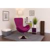 Flash Furniture Egg Series White LeatherSoft Side Reception Chair(Magenta Fabric)