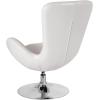 Flash Furniture Egg Series White LeatherSoft Side Reception Chair(White Leathersoft)