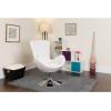 Flash Furniture Egg Series White LeatherSoft Side Reception Chair(White Leathersoft)