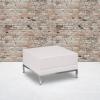 Flash Furniture HERCULES Imagination Series Commercial Grade White LeatherSoft Ottoman