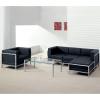 Flash Furniture HERCULES Imagination Series Contemporary Black LeatherSoft Left Corner Chair with Encasing Frame
