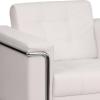 Flash Furniture HERCULES Lesley Series Contemporary White LeatherSoft Chair with Encasing Frame