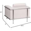 Flash Furniture HERCULES Lesley Series Contemporary White LeatherSoft Chair with Encasing Frame