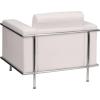 Flash Furniture HERCULES Lesley Series Contemporary White LeatherSoft Chair with Encasing Frame