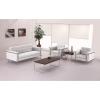 Flash Furniture HERCULES Lesley Series Contemporary White LeatherSoft Chair with Encasing Frame