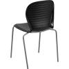 Flash Furniture HERCULES Series 551 lb. Capacity White Stack Chair(Black)