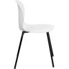 Flash Furniture HERCULES Series 770 lb. Capacity Designer White Plastic Stack Chair with Black Frame(White)