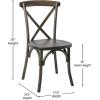 Flash Furniture HERCULES Series Early American Cross Back Chair(Early American)