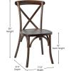 Flash Furniture HERCULES Series Early American Cross Back Chair(Mahogany)