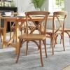 Flash Furniture HERCULES Series Early American Cross Back Chair(Pecan)