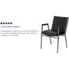 Flash Furniture HERCULES Series Heavy Duty Black Vinyl Stack Chair with Arms and Ganging Bracket(Black Vinyl)