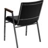Flash Furniture HERCULES Series Heavy Duty Black Vinyl Stack Chair with Arms and Ganging Bracket(Black Vinyl)