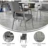 Flash Furniture HERCULES Series Heavy Duty Black Vinyl Stack Chair with Arms and Ganging Bracket(Gray Vinyl)