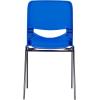 Flash Furniture Hercules Flex Comfort Classroom Stack Chair, Heavy-Duty Construction, Ergonomic Flex Back, Powder-Coated Steel Frame, Fixed Floor Glides, Black(Navy)